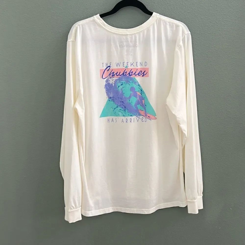 Chubbies T-Shirt Men's XL 90’s Weekend Has Arrived Long Sleeve Tee Pullover